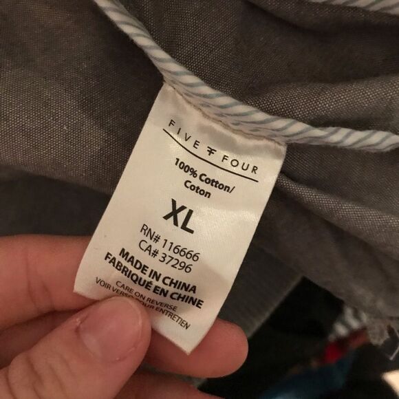 Five Four x Mark McNairy Light Gray Lightweight Cotton Chambray Bomber Jacket XL - Picture 4 of 4